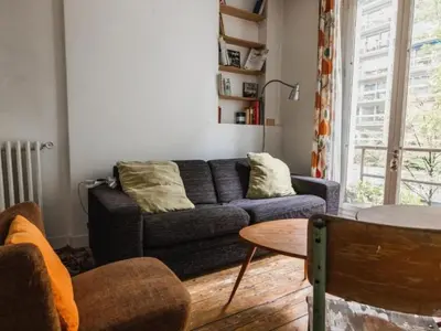 Coin salon dans l'établissement Apartment Appartement 7 by Interhome