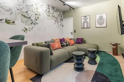 Coin salon dans l'établissement Exceptional triplex with 6 bedrooms & air conditioning