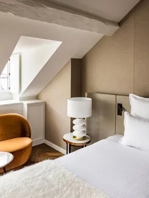Un ou plusieurs lits dans un hébergement de l'établissement Pavillon Faubourg Saint-Germain & Spa