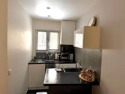 Cuisine ou kitchenette dans l'établissement Le charme parisien au cœur de Montmartre