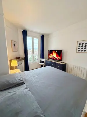 Un ou plusieurs lits dans un hébergement de l'établissement 2 bright rooms Clichy - 4 people - Paris Metro 13