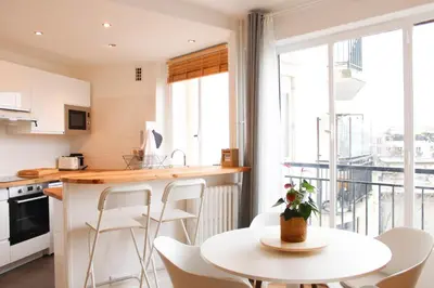 Cuisine ou kitchenette dans l'établissement Appartement lumineux à Boulogne-Billancourt