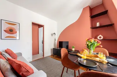 Coin salon dans l'établissement Central Apartment - Near the Champs-Élysées