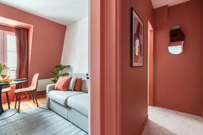 Coin salon dans l'établissement Central Apartment - Near the Champs-Élysées