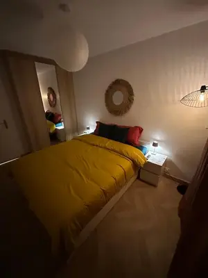 Un ou plusieurs lits dans un hébergement de l'établissement PARIS-MONTROUGE Magnifique Appartement 2 pièce de 56m2 - très cosy pour 1 à 6 personnes refait à neuf - ENTIRE APARTMENT LUXURIOUS AND WARM - Montrouge Paris 14ème - Proche Aéroport Orly & Parc Expositions Porte de Versailles FREE WIFI GRATUIT