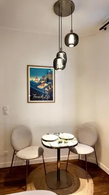 Coin salon dans l'établissement Appartement 2 personnes proche Tour Eiffel