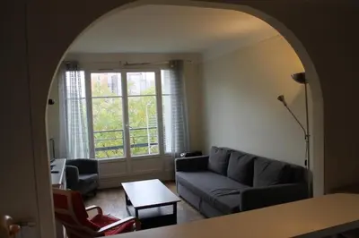 Coin salon dans l'établissement Pleasant Apartment South Paris