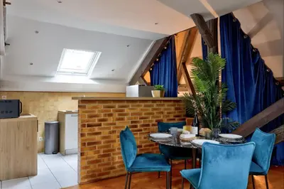 Coin salon dans l'établissement TheBlueStay 126 - Charming apartment - Paris 17
