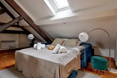 Un ou plusieurs lits dans un hébergement de l'établissement TheBlueStay 126 - Charming apartment - Paris 17