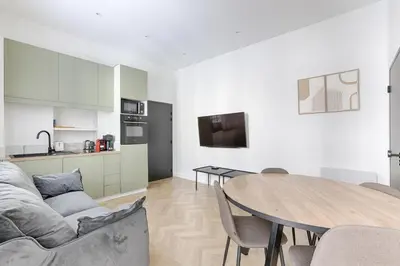 Cuisine ou kitchenette dans l'établissement Sublime appartement Mogador