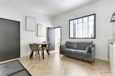 Coin salon dans l'établissement Sublime appartement Mogador
