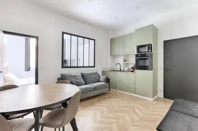 Cuisine ou kitchenette dans l'établissement Sublime appartement Mogador