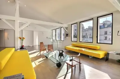 Coin salon dans l'établissement Loft Sainte Claude