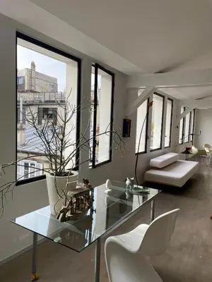 Coin salon dans l'établissement Loft Sainte Claude