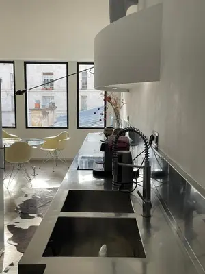 Cuisine ou kitchenette dans l'établissement Loft Sainte Claude