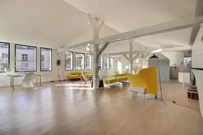 Coin salon dans l'établissement Loft Sainte Claude