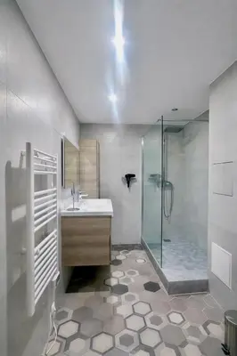 Salle de bains dans l'établissement Appartement chic près du Champ-de-Mars