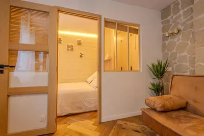 Un ou plusieurs lits dans un hébergement de l'établissement Appartement le marais Paris 3 Bail mobilité