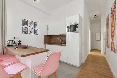 Cuisine ou kitchenette dans l'établissement Design apartment Avenue des Champs Elysées
