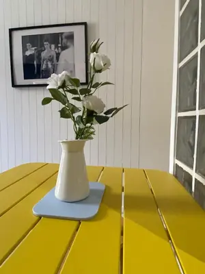 Coin salon dans l'établissement Beautifull small flat