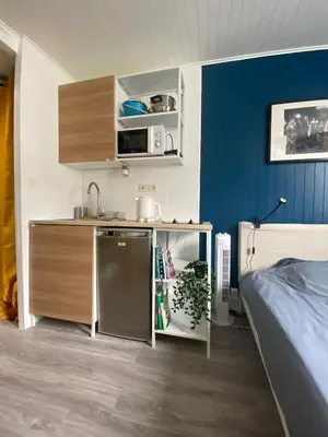 Cuisine ou kitchenette dans l'établissement Beautifull small flat