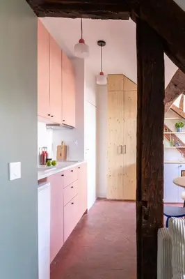 Cuisine ou kitchenette dans l'établissement Studio Mouffetard