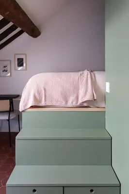 Un ou plusieurs lits dans un hébergement de l'établissement Studio Mouffetard