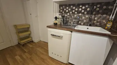 Cuisine ou kitchenette dans l'établissement MAGNIFIQUE LOFT ! MODERNE & PARISIEN QUARTIER EMILIE In PARIS ! NOTRE-DAME & PANTHEON !