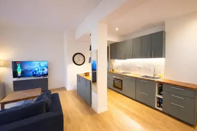 Cuisine ou kitchenette dans l'établissement Appartement 50m2 Cosy et Lumineux