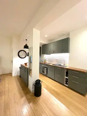 Cuisine ou kitchenette dans l'établissement Appartement 50m2 Cosy et Lumineux