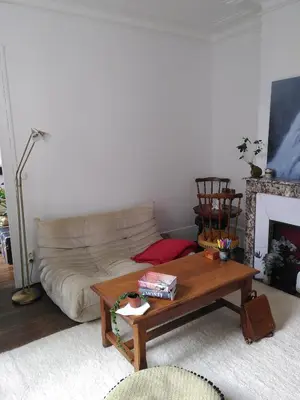 Coin salon dans l'établissement Charming 2-room Haussmann-style apartment in Paris