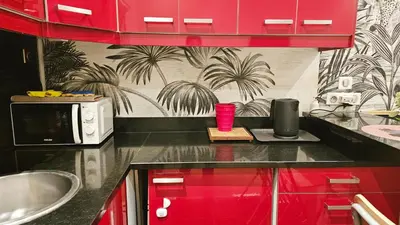 Cuisine ou kitchenette dans l'établissement Nice apt nearby tour eiffel rich area in Paris