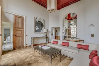 Coin salon dans l'établissement Prime apartment - 3BDR - 6P - Invalides
