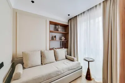 Coin salon dans l'établissement Charming apartment a c 2BR-6P Grand boulevards