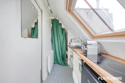 Cuisine ou kitchenette dans l'établissement Studio central au cœur des trésors de la vie parisienne