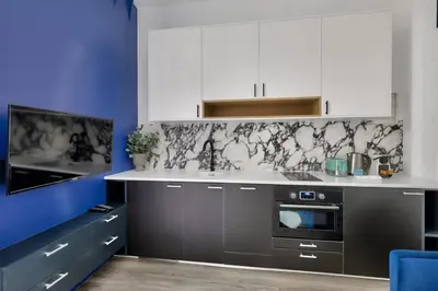 Cuisine ou kitchenette dans l'établissement Studio avec climatisation au coeur du Marais