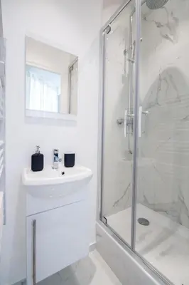 Salle de bains dans l'établissement Marais Paris Appartement familial 2 chambres