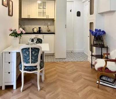 Cuisine ou kitchenette dans l'établissement Paris Studio - Stay near Eiffel Tower