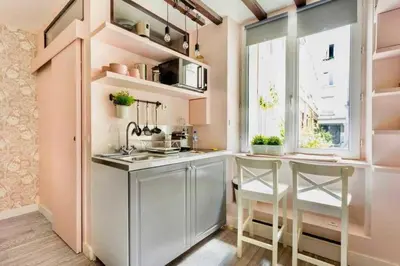 Cuisine ou kitchenette dans l'établissement Lovely appartement- 4P- Montorgueil Nazareth