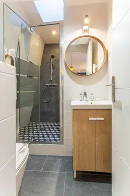 Salle de bains dans l'établissement Pleasant studio - 2P - Sentier