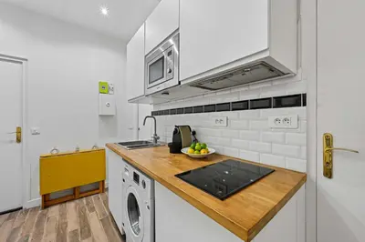 Cuisine ou kitchenette dans l'établissement Luxembourg Gardens & Saint-Germain - 1BR - Paris Vacation Rental