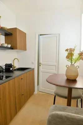 Cuisine ou kitchenette dans l'établissement Bright and Central Studio - Paris