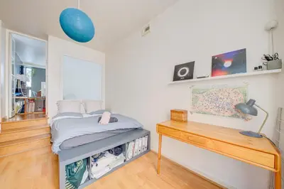 Un ou plusieurs lits dans un hébergement de l'établissement Apartment on Butte aux Cailles