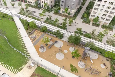 Plan de l'établissement Eiffel Tower view Terrace, parking, RER on foot
