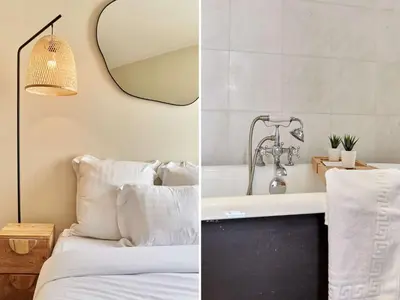 Un ou plusieurs lits dans un hébergement de l'établissement Superb Apartment Center of Paris Le Marais
