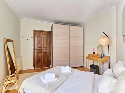 Un ou plusieurs lits dans un hébergement de l'établissement Superb Apartment Center of Paris Le Marais