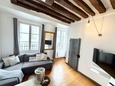 Coin salon dans l'établissement Charming Parisian apartment Paris 2 Central
