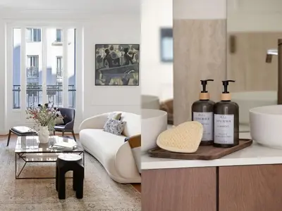Coin salon dans l'établissement Suite Mendes, Appartement de Prestige parisien