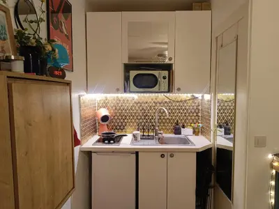 Cuisine ou kitchenette dans l'établissement Petit nid douillet à Paris