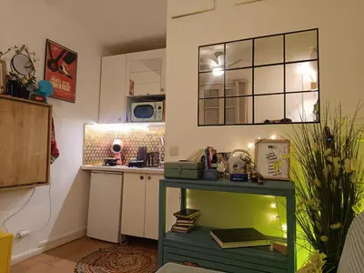 Cuisine ou kitchenette dans l'établissement Petit nid douillet à Paris